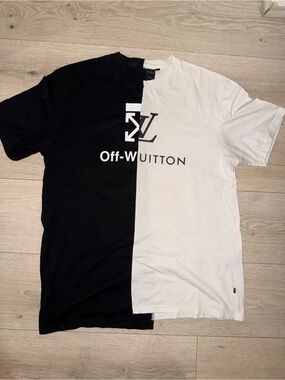Off-White x Louis Vuitton DJAB Split Black & White Tee